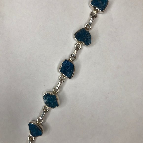 BLUE DRUZY and Sterling Silver bracelet! - Picture 1 of 2